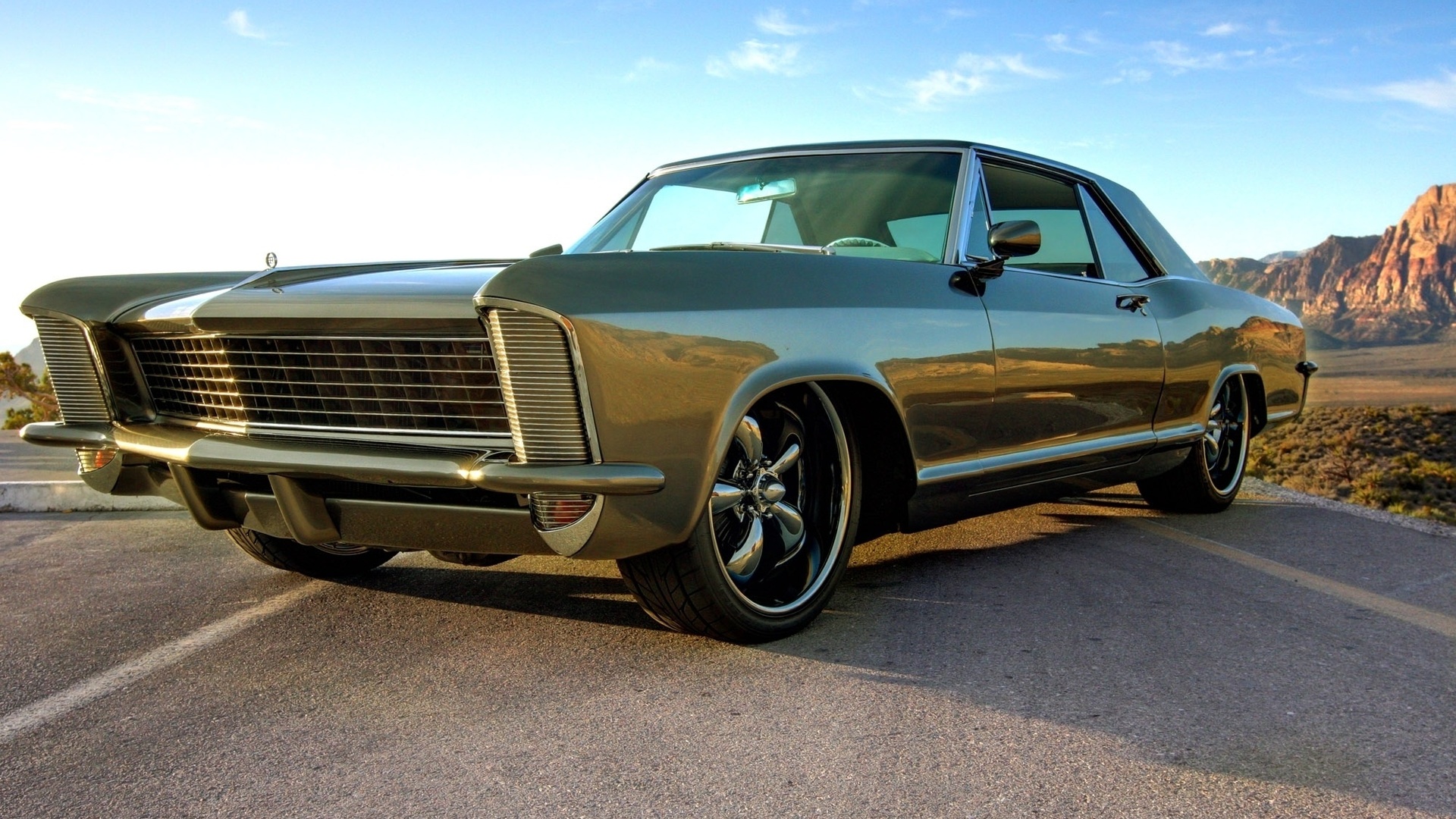 muscle car,  , , 1965, , riviera, green, Buick