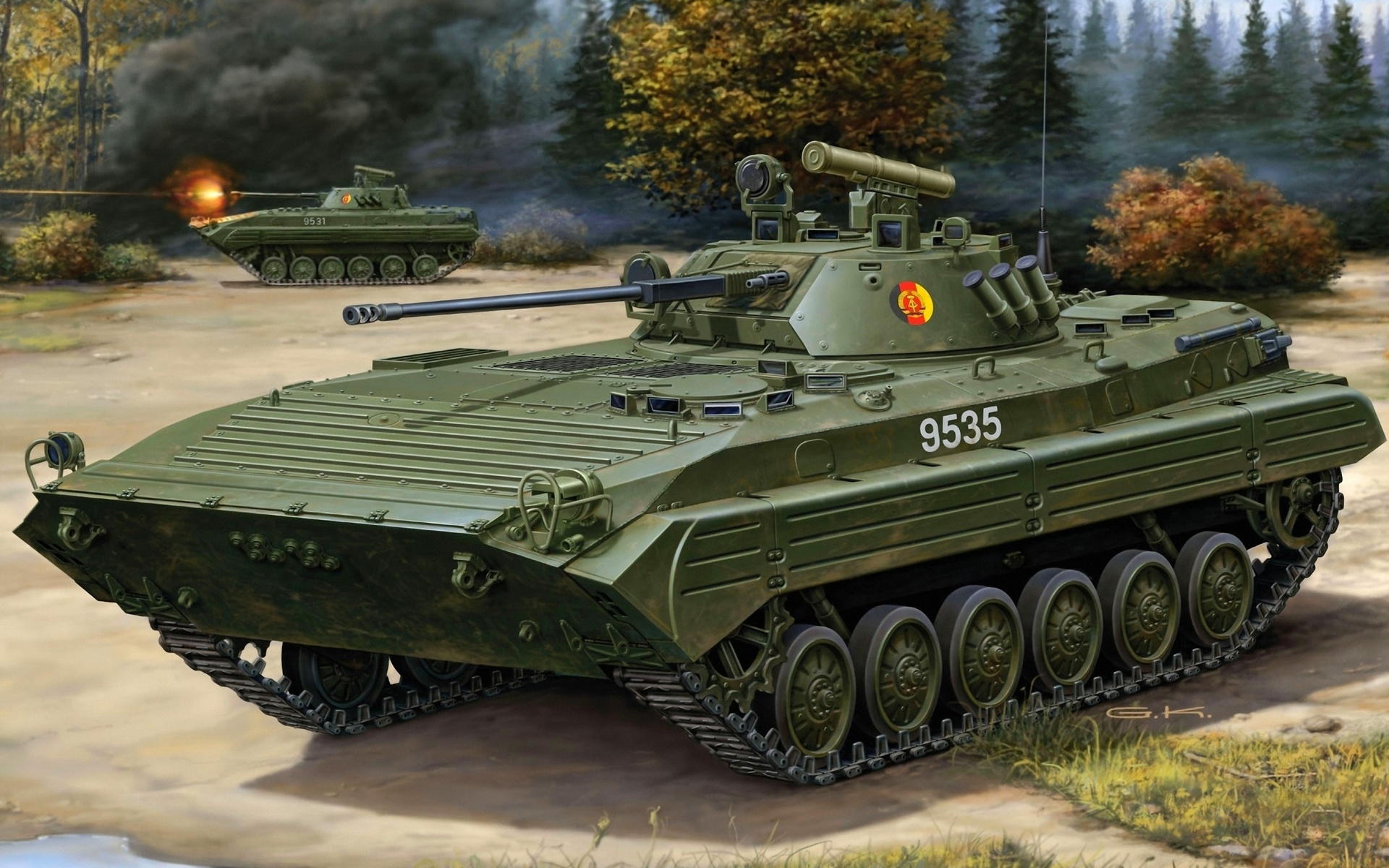 g.klawek, Рисунок, боевая машина пехоты, бмп-2