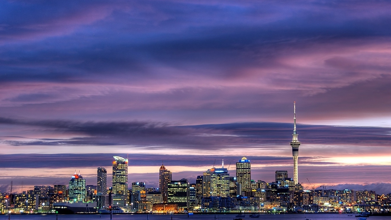 city, Auckland, skyscrapers, new zealand, , city center, sky tower, harbour, sky