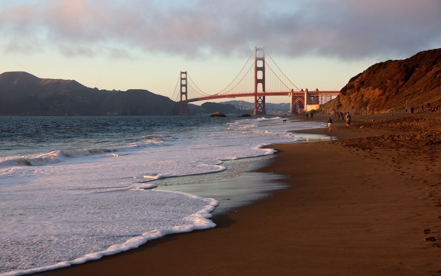 -, usa, Golden gate bridge, california, beach, san francisco