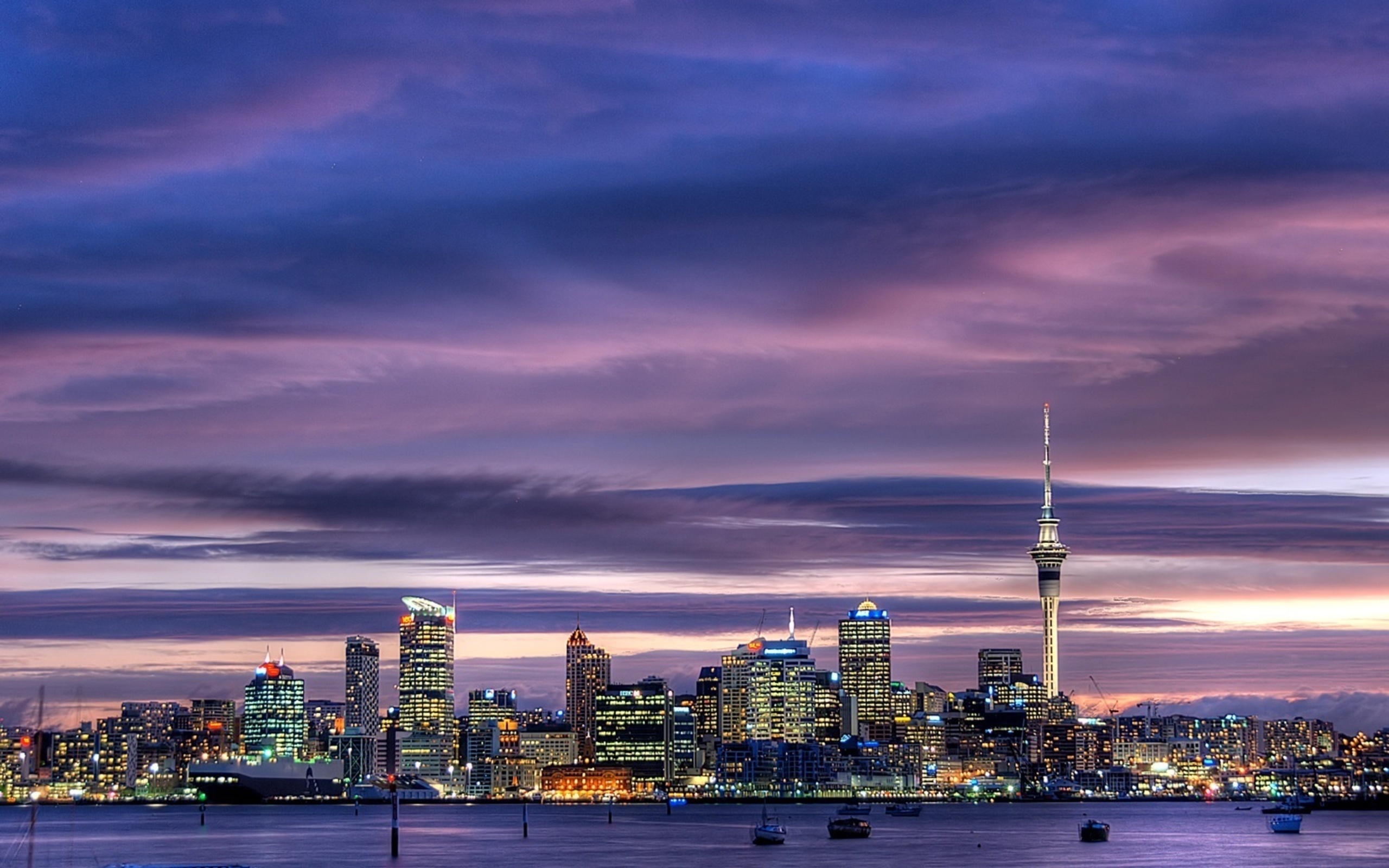 city, Auckland, skyscrapers, new zealand, , city center, sky tower, harbour, sky