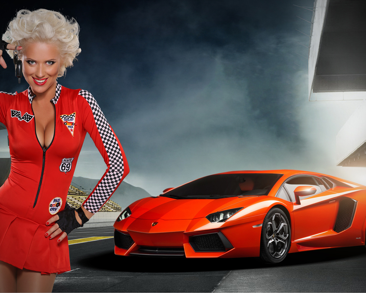 iryna olhovska, lamborgini, blond, drive,  , , , , playboy, , , 