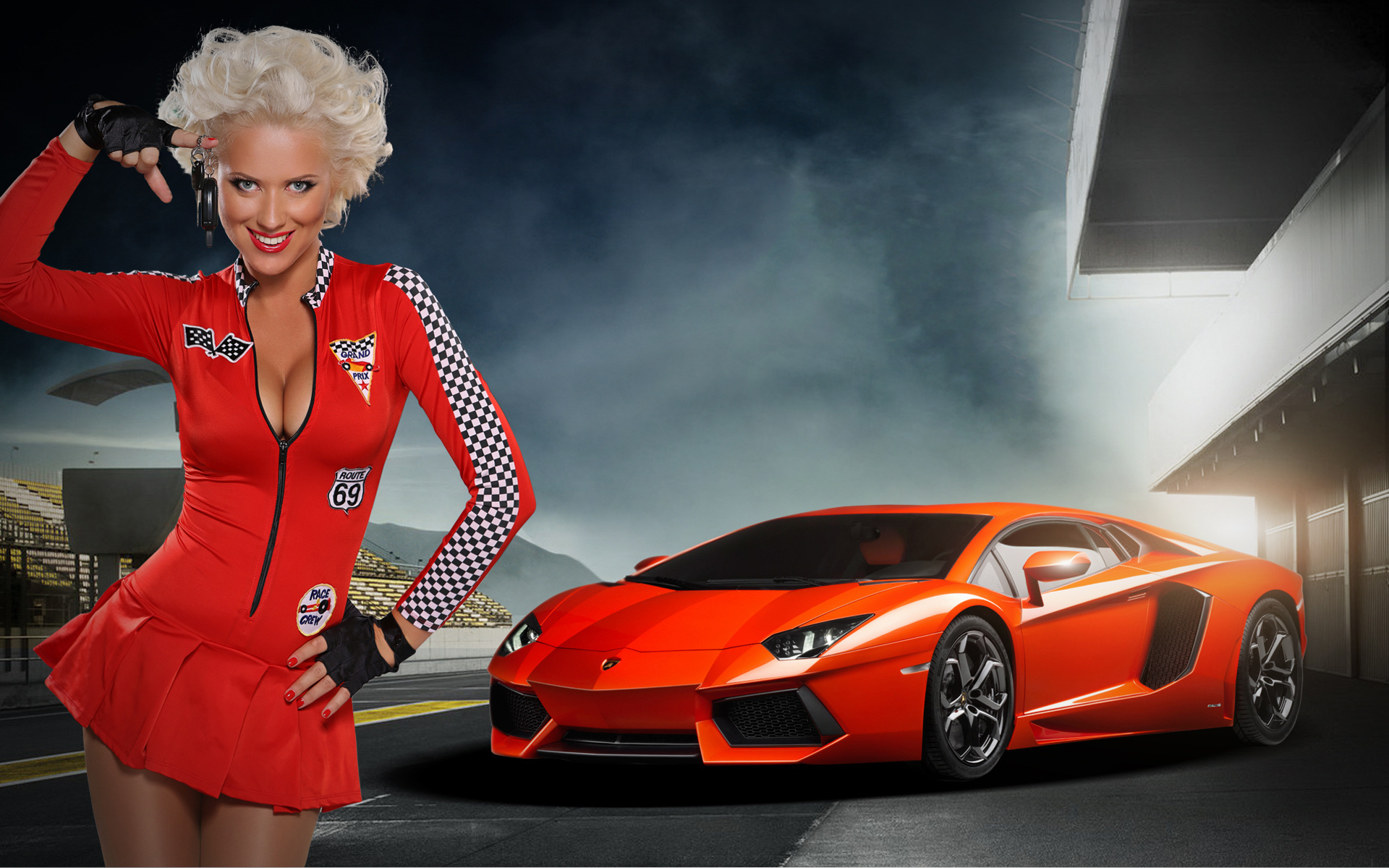 iryna olhovska, lamborgini, blond, drive,  , , , , playboy, , , 