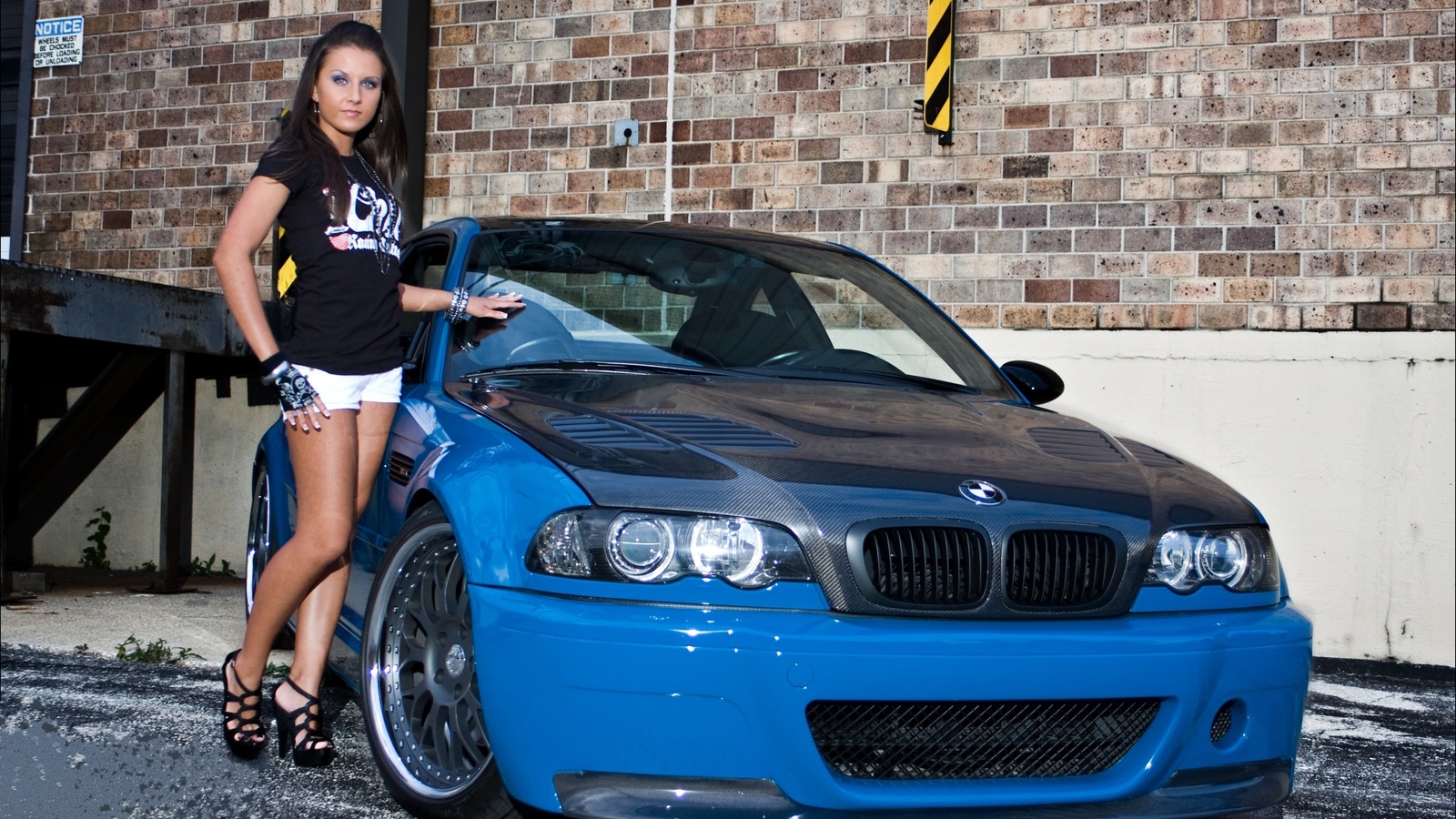 girl, , , , e46, m3, blue, Bmw, carbon, , brunet