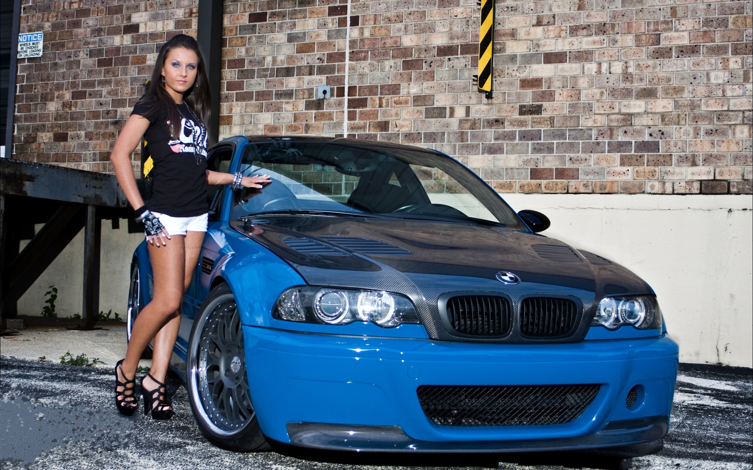 girl, , , , e46, m3, blue, Bmw, carbon, , brunet