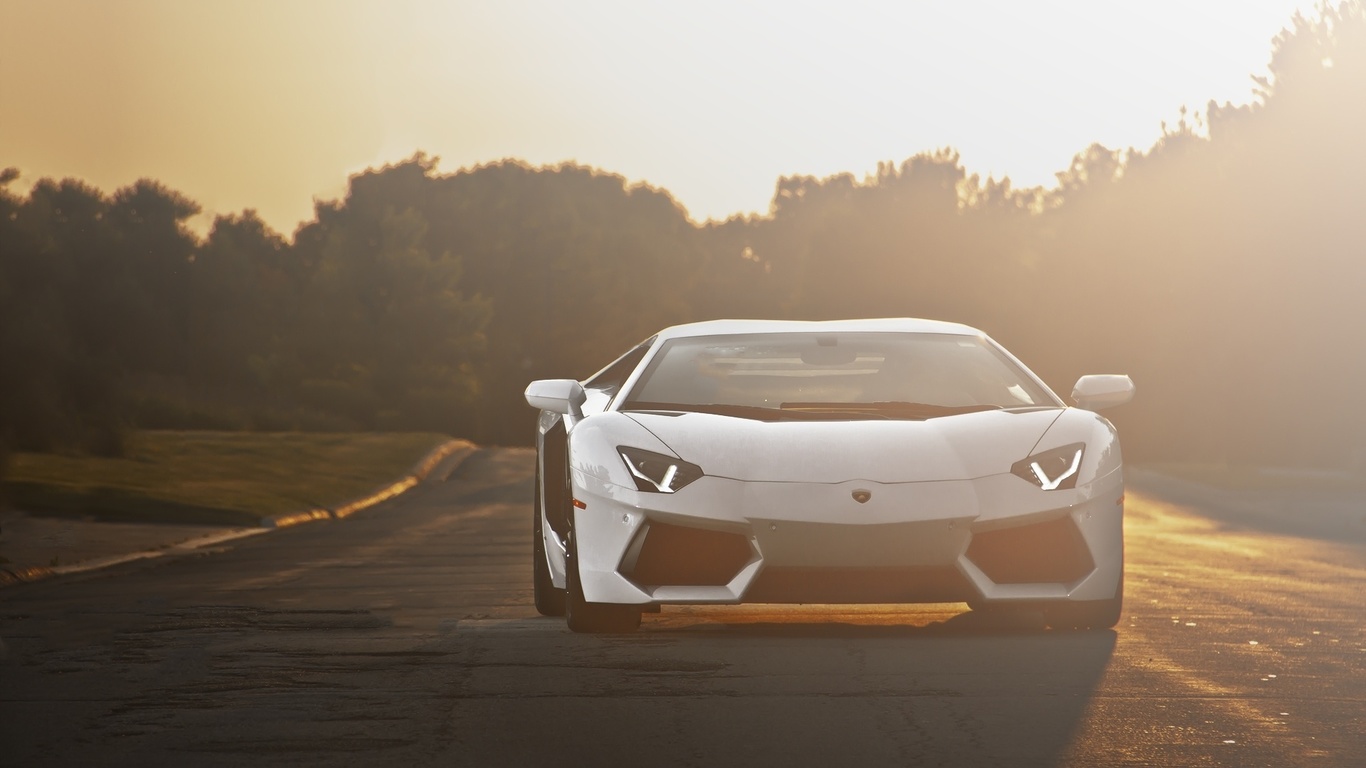 lp700-4, sunset, aventador, , white, , road, Lamborghini