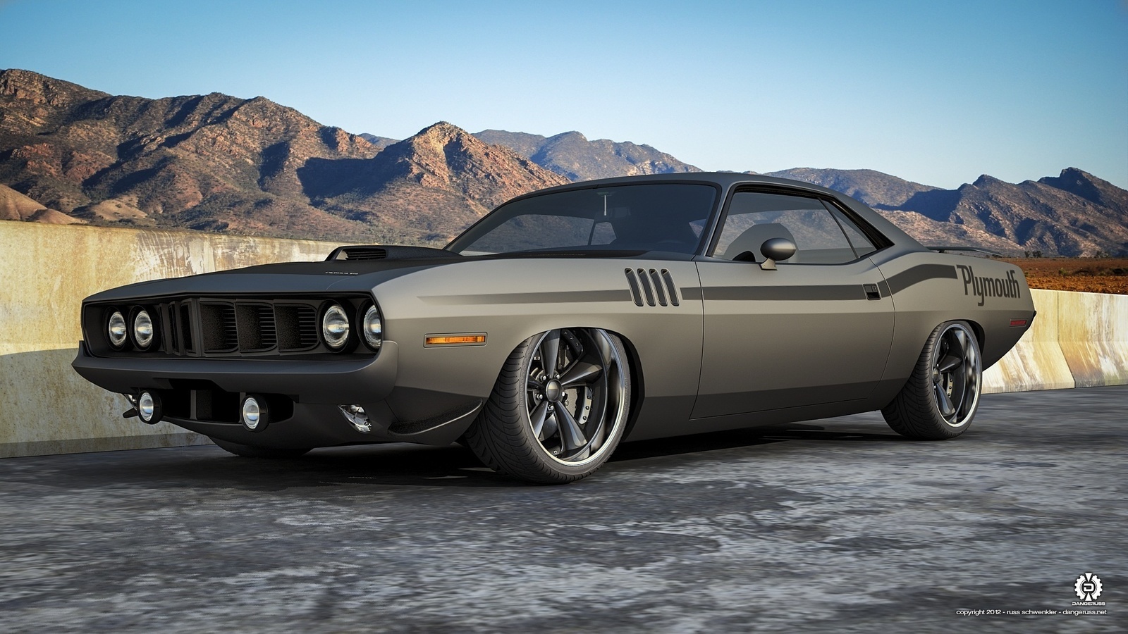 plymouth, barracuda, muscle car, front, , ,  , 