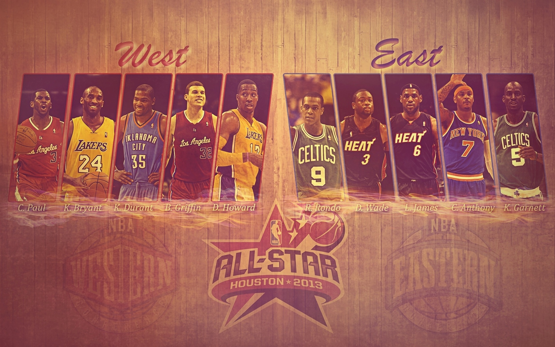 chris paul, west, Nba, east, kevin durant, blake griffin, kobe bryant, , all star