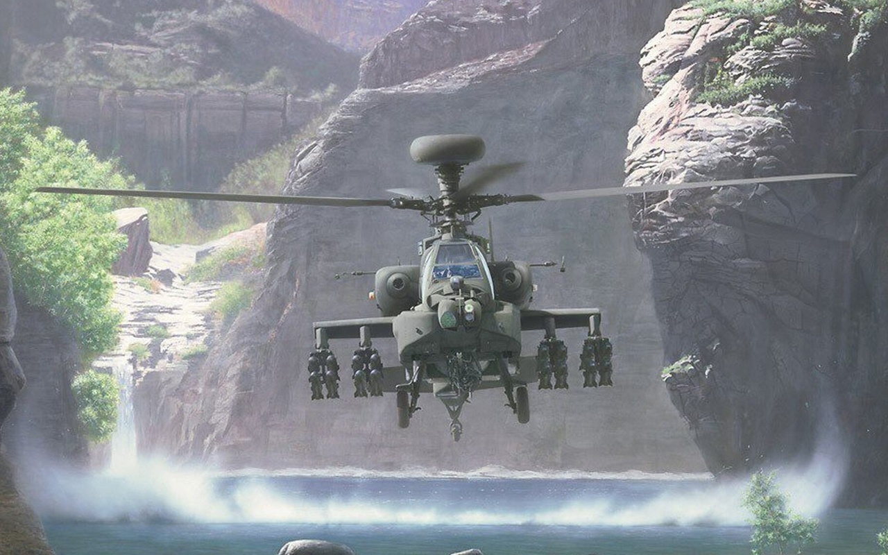 apache, helicopter