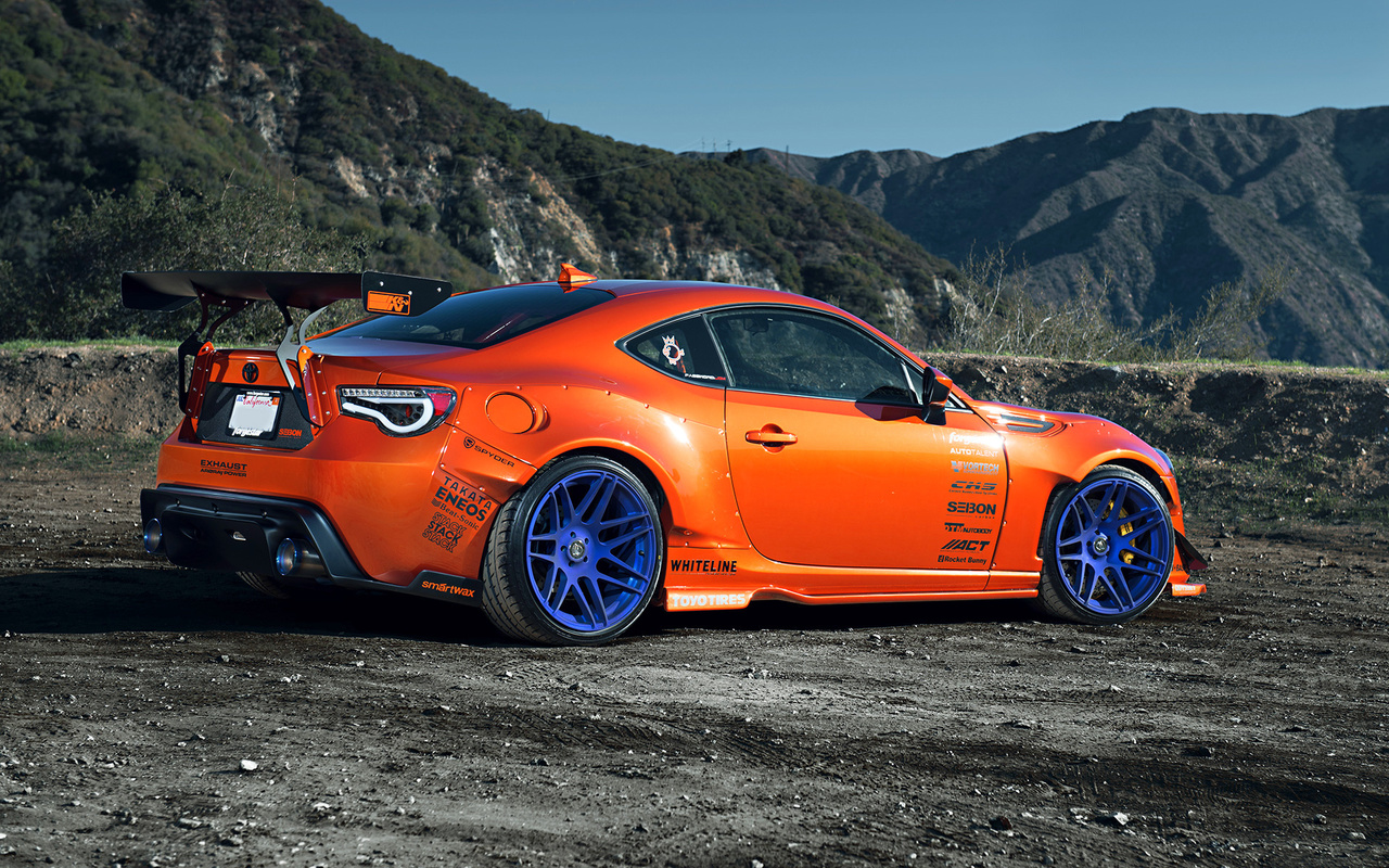 rims, scion, spoilers, wheels, Toyota, tuning, widebody, orange, mountain, 86, fr-s, style, toyota, gt86