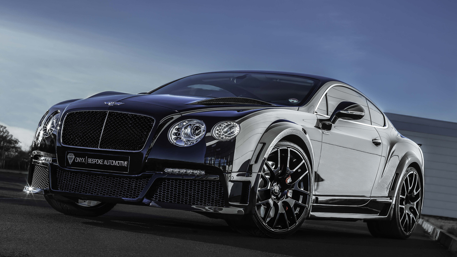 bentley, continental, gt, onyx, tuning, black, front