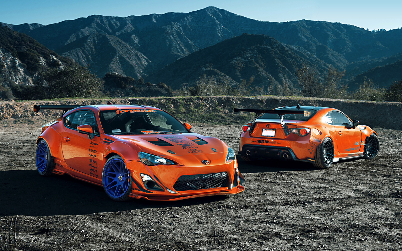 Toyota, style, scion, rims, orange, widebody, 86, tuning, wheels, fr-s, spoilers, mountain, toyota, gt86