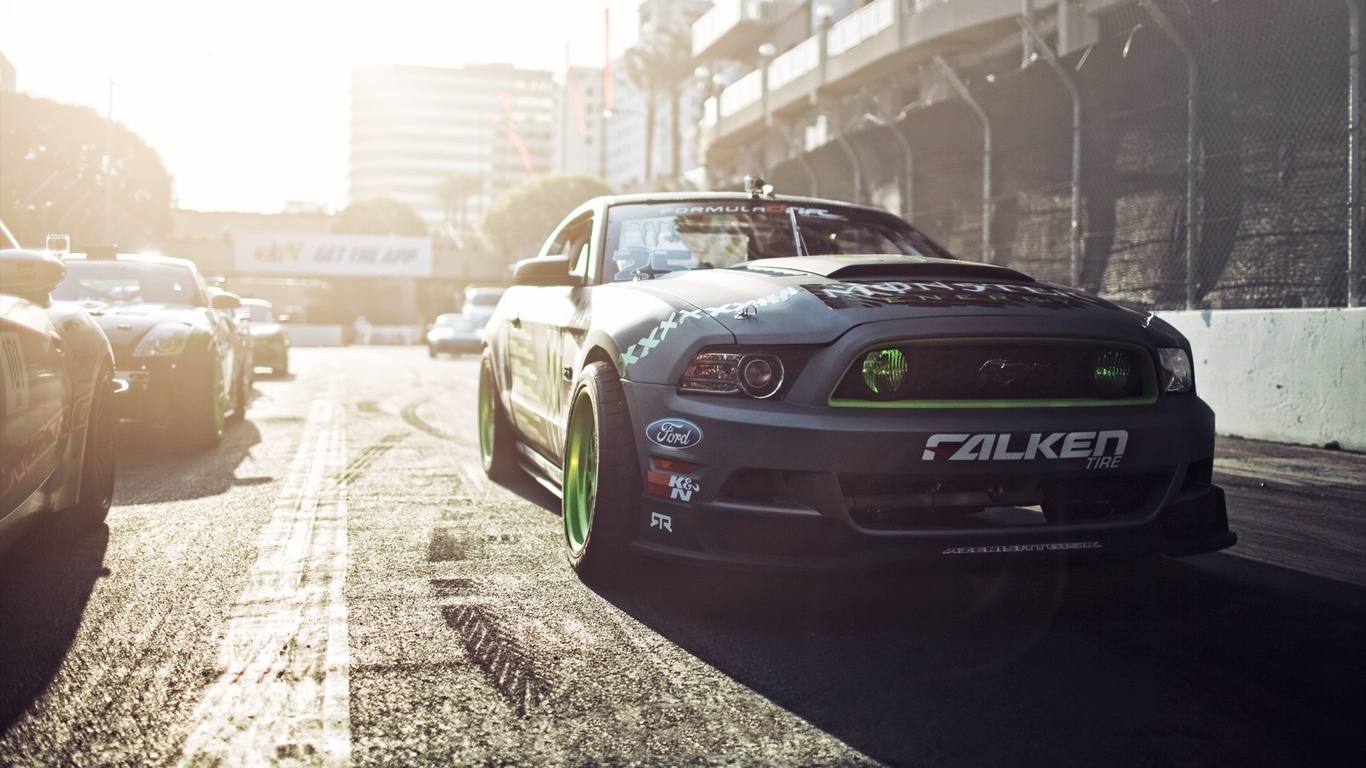 ford mustang, falken, Formula d, , gittin, monster energy, 