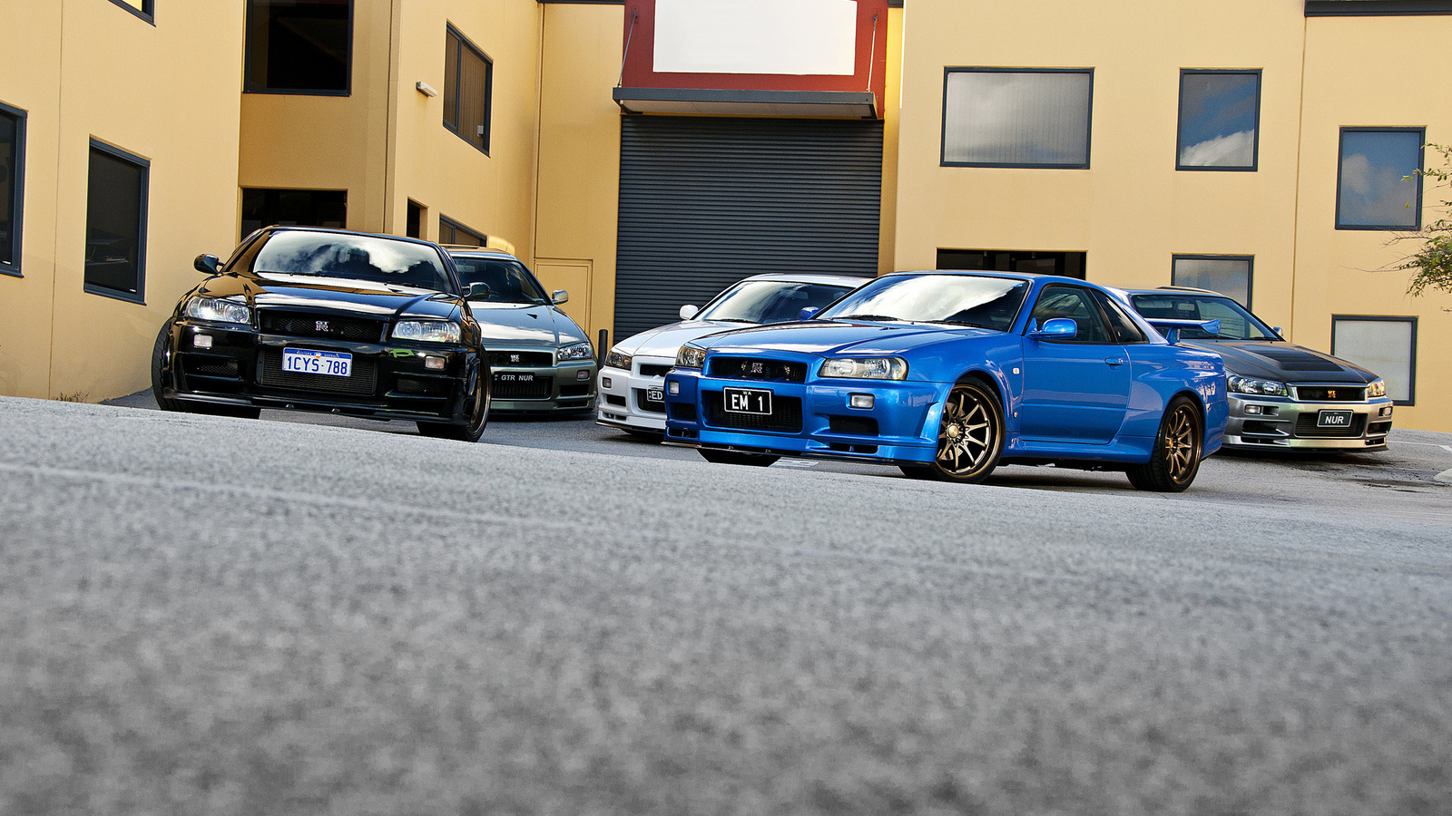 white, silver, , black, skyline, gt-r, Nissan, , blue, front, , r34