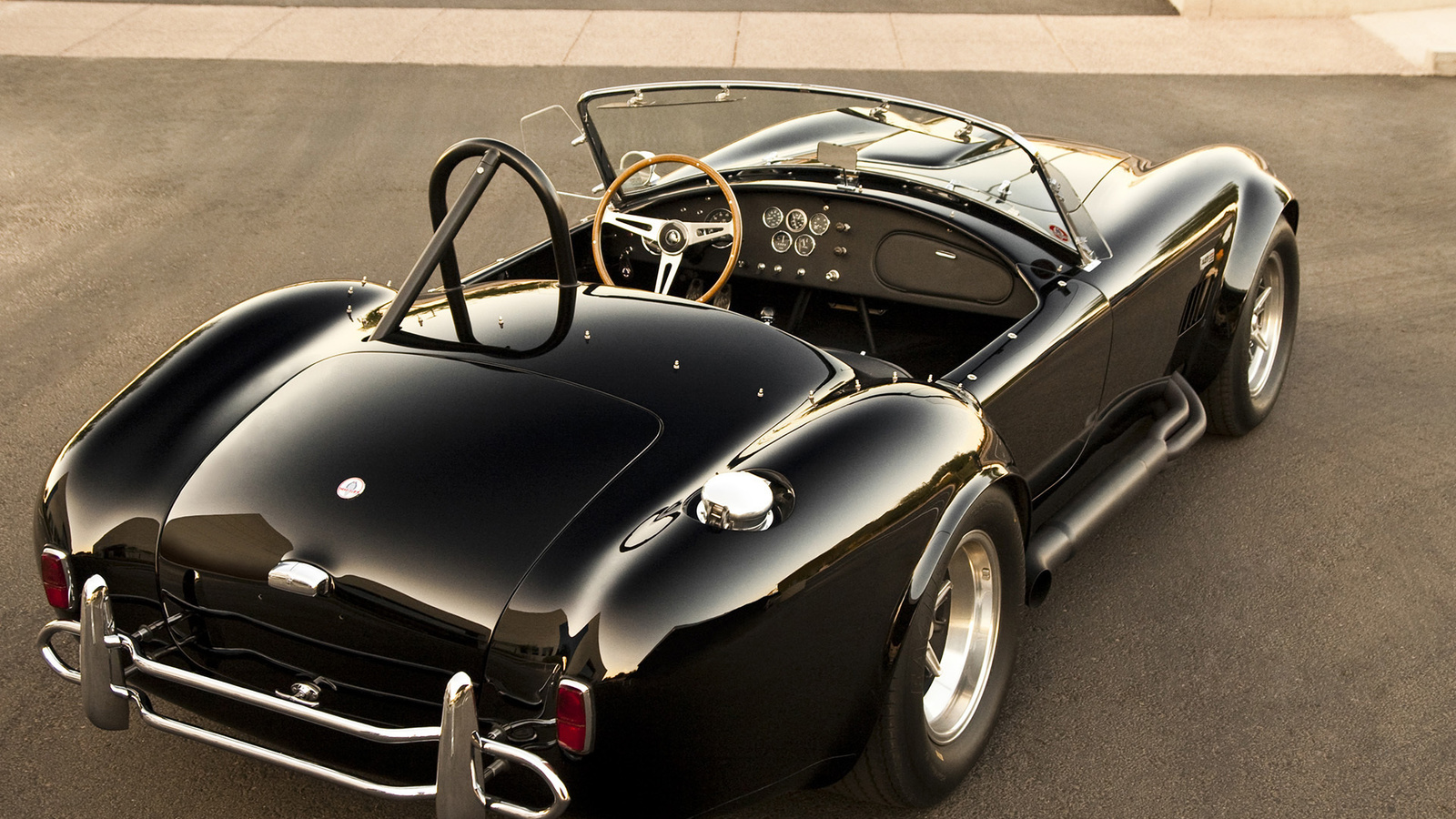 shelby, cobra, 427, black, cabrio, classic, back