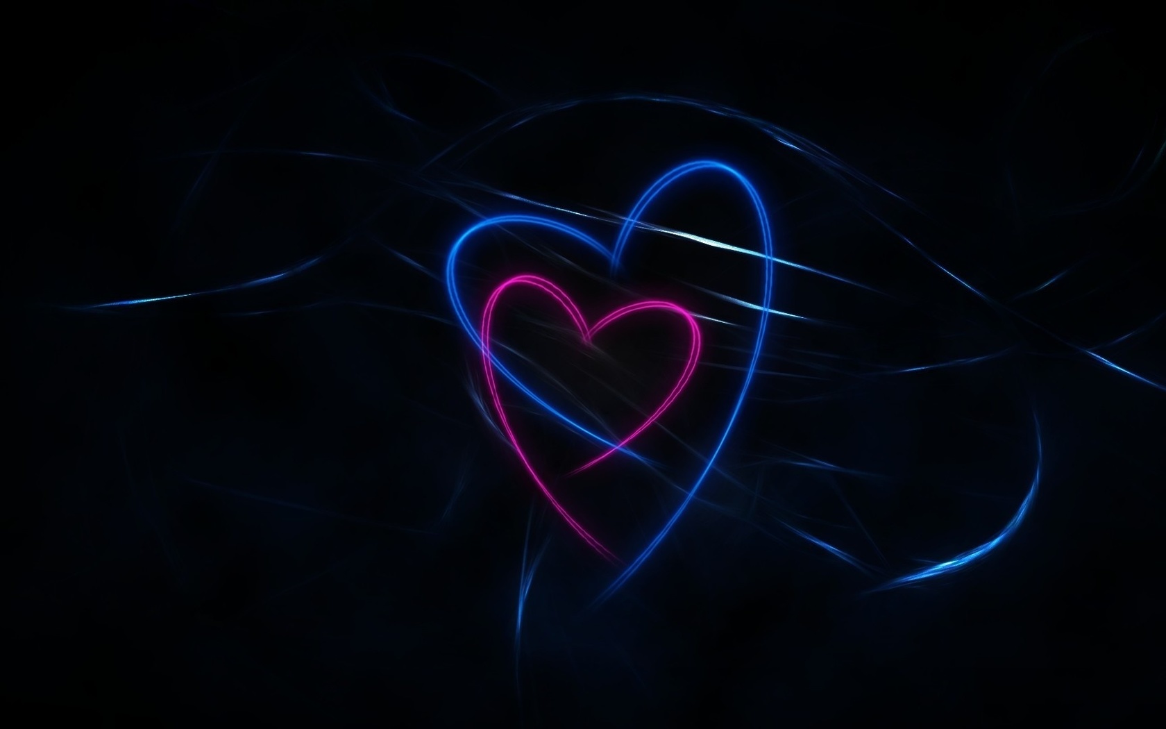 dark, Black, hearts, lines, pink, background, blue, abstraction