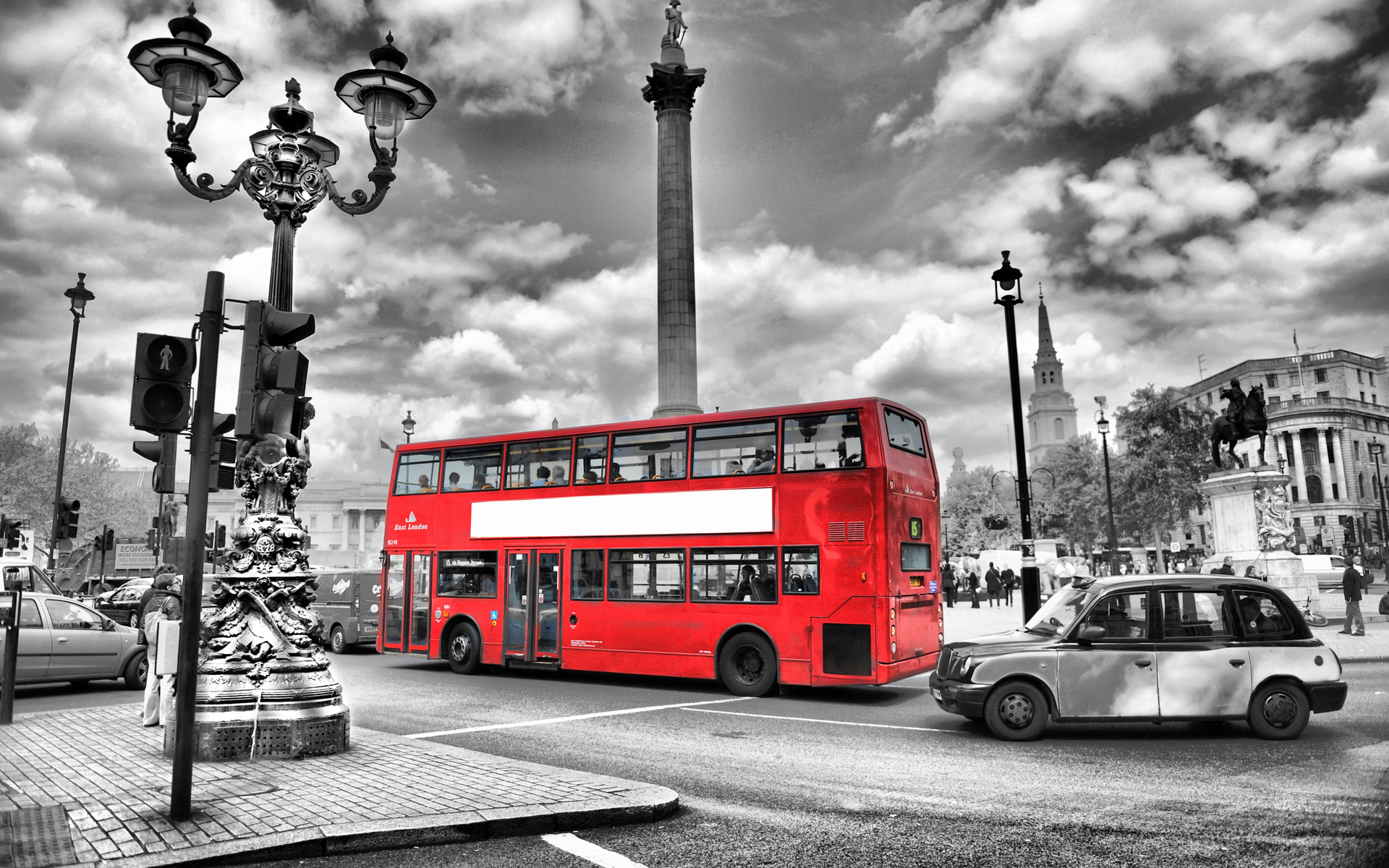 road, city, London, night, lights, england, , black and white, street, blur, bus