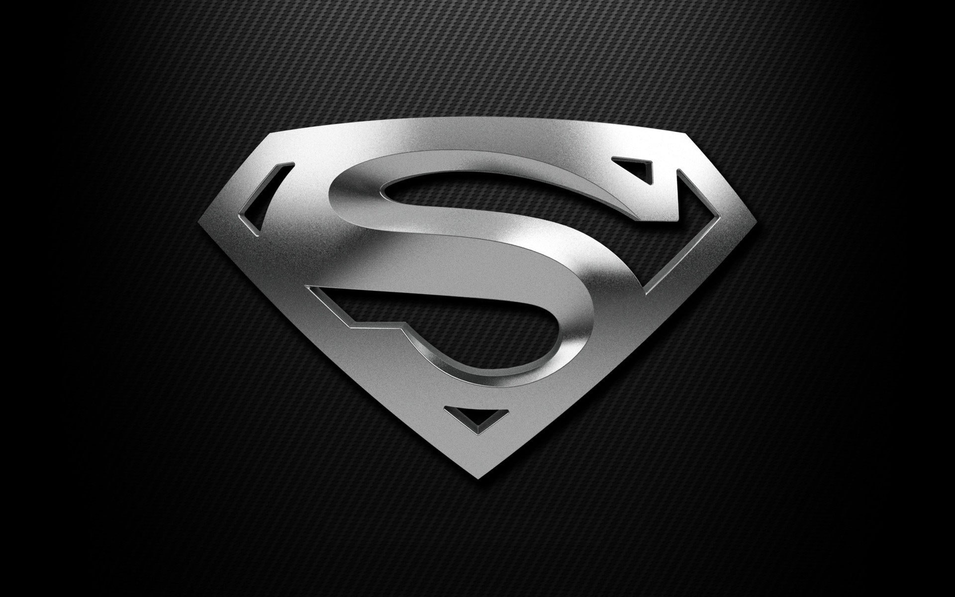 balck, gray, shield, Superman, silver