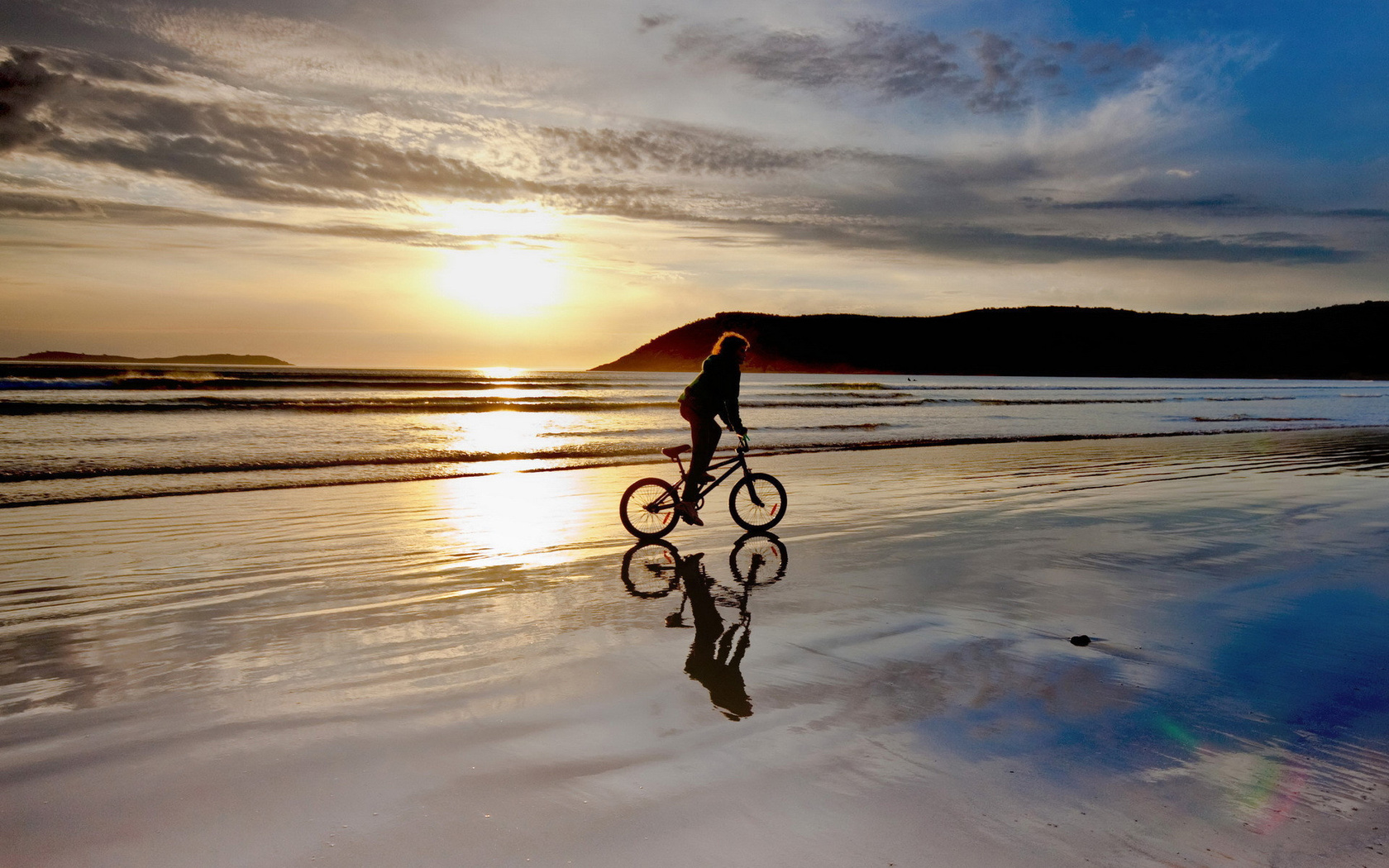 bmx, bike, beach, sunset, ,