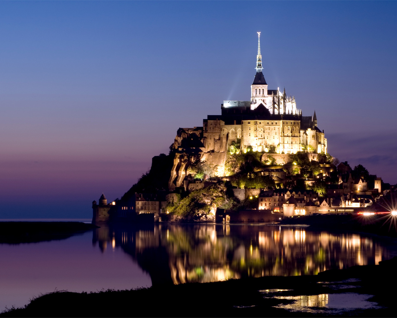 island, mont saint-michel, , , normandy, castle, France, --