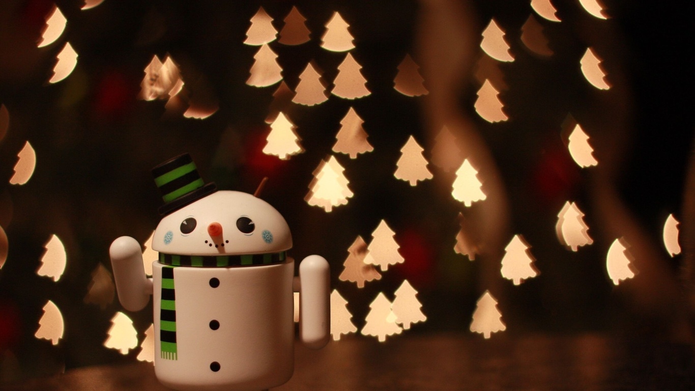 merry christmas, wallpapers, android, snowman