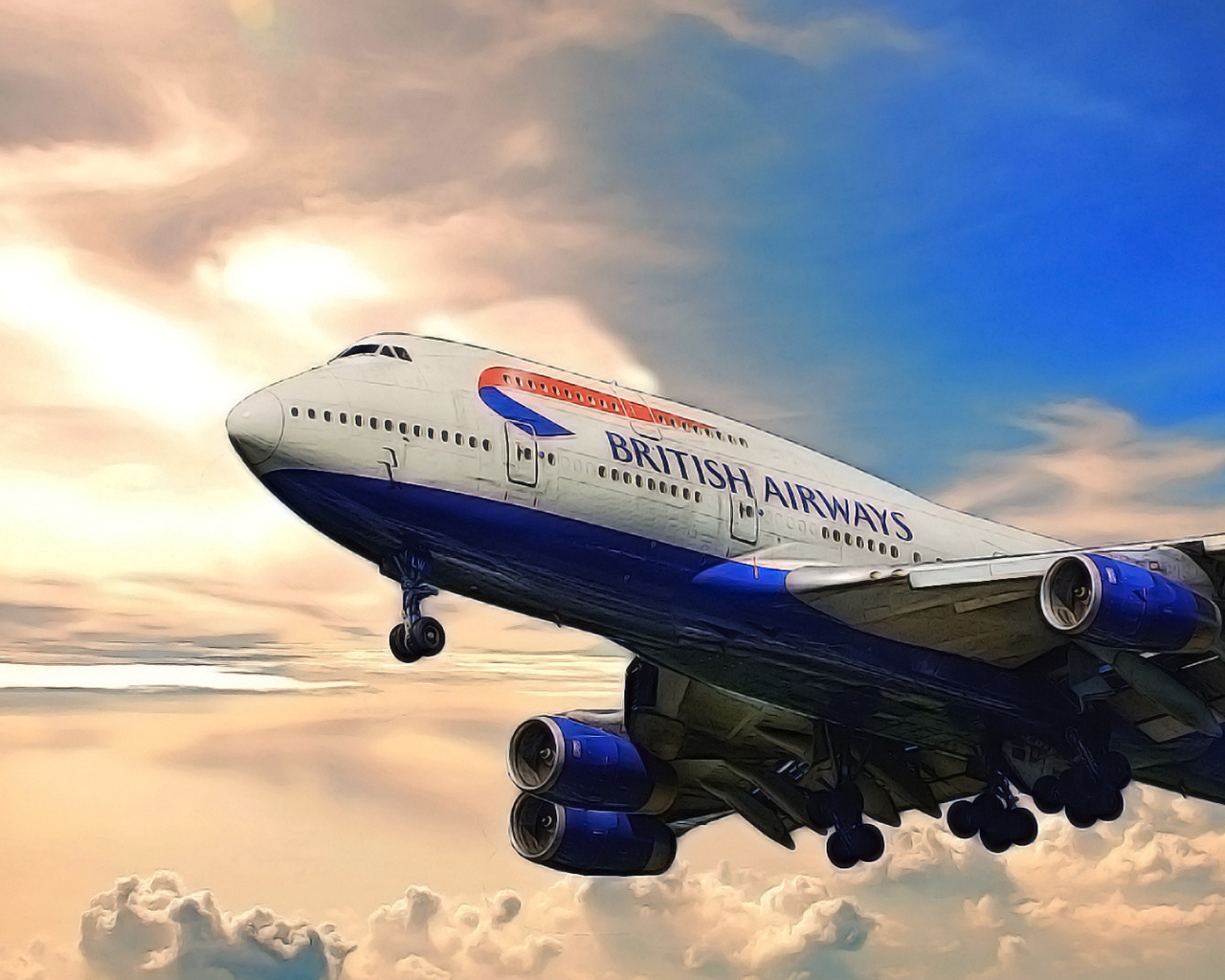 boeing, , 747, jumbo jet, british airways