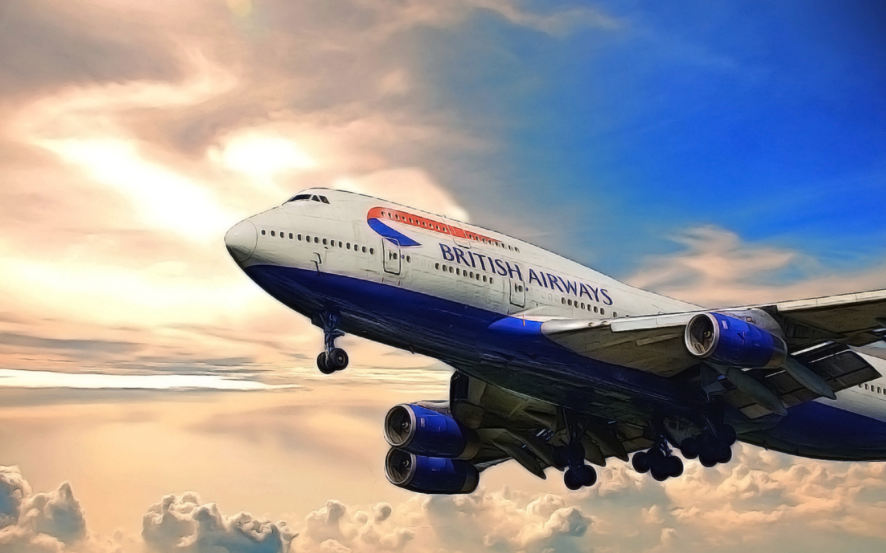 boeing, , 747, jumbo jet, british airways