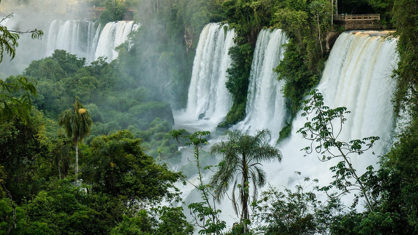 водопады игуасу, чудеса природы, красота, зелень, вода, природа