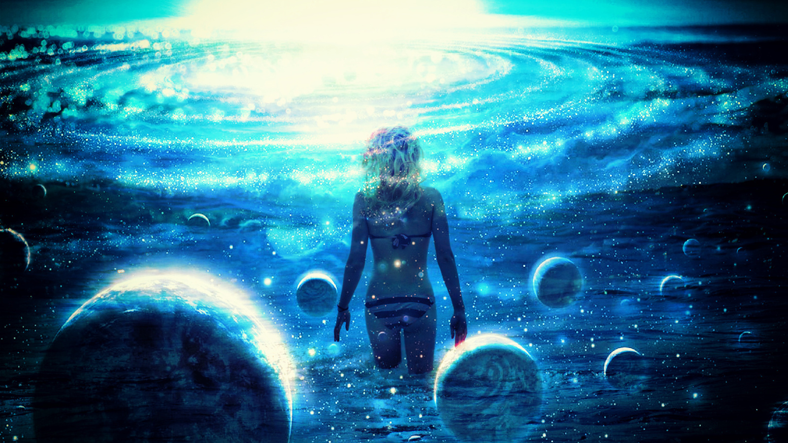 , , , , girl, space, blonde, universe