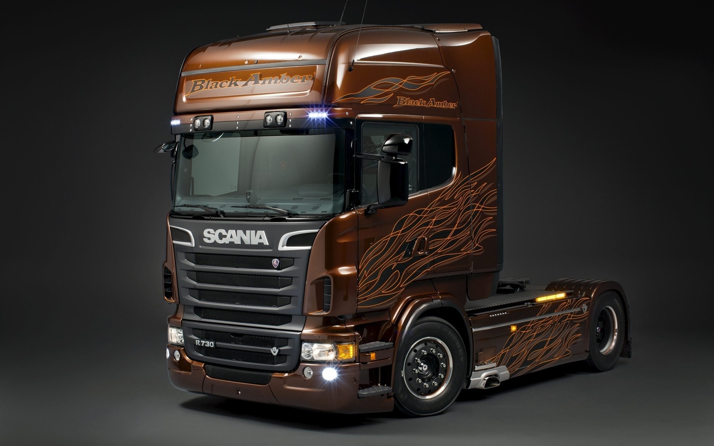 scania r730 black amber, scania trucks, , 730, 