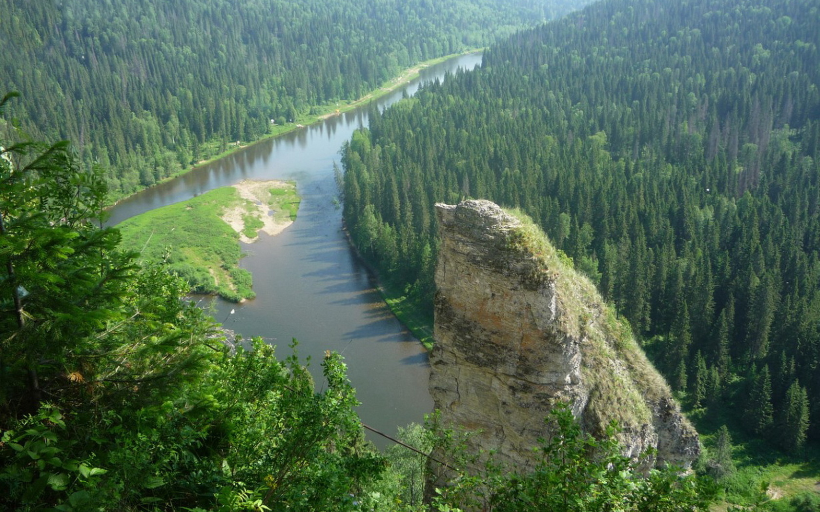 россия, река усьва, река, лес, зелень, скалы, небо, деревья, красота