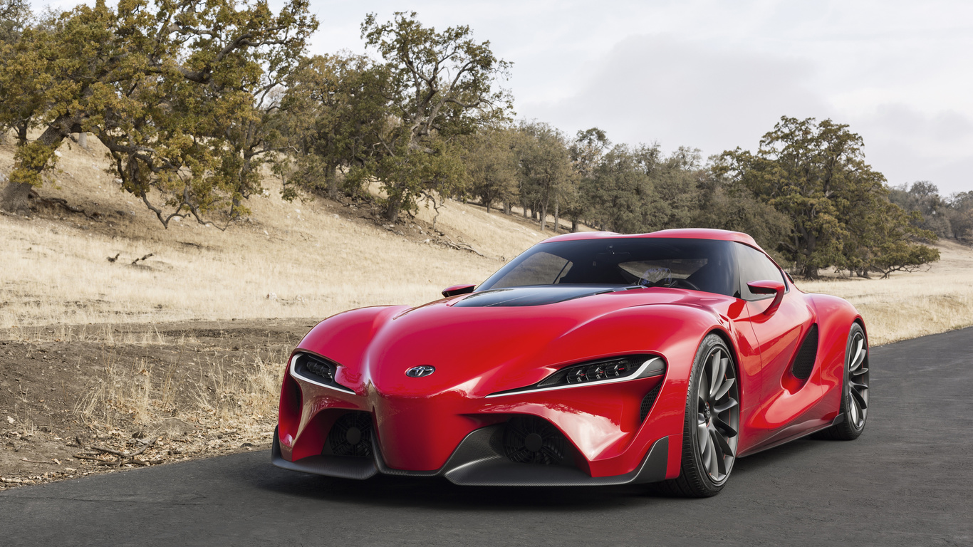 toyota, ft-1, concept, , , red, car