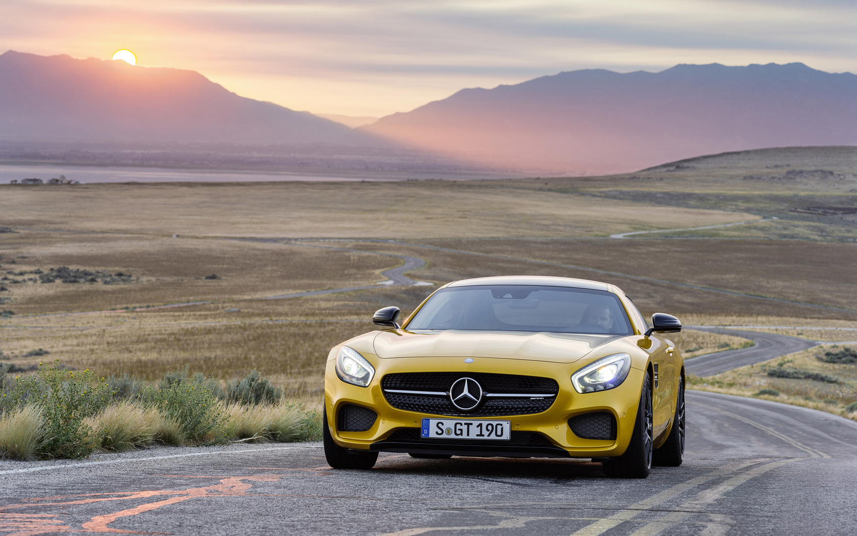 mercedes-benz, amg, s, gt, road, , , coupe, sunset, , 