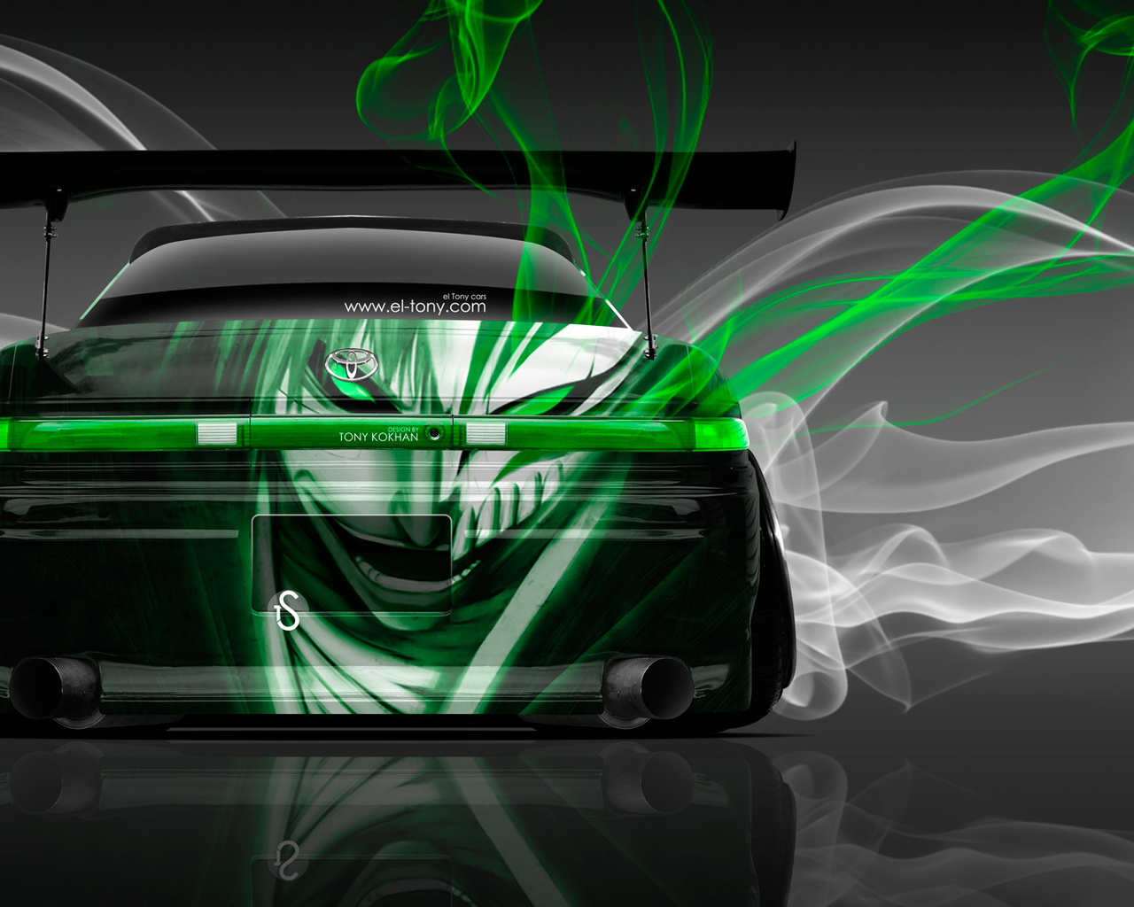 tony kokhan, toyota, mark2, jzx90, jdm, anime, aerography, bleach, smoke, drift, style, el tony cars, back, car, photoshop, tuning, hd wallpapers,  , , , , 2, 90 , , , , , , , , 