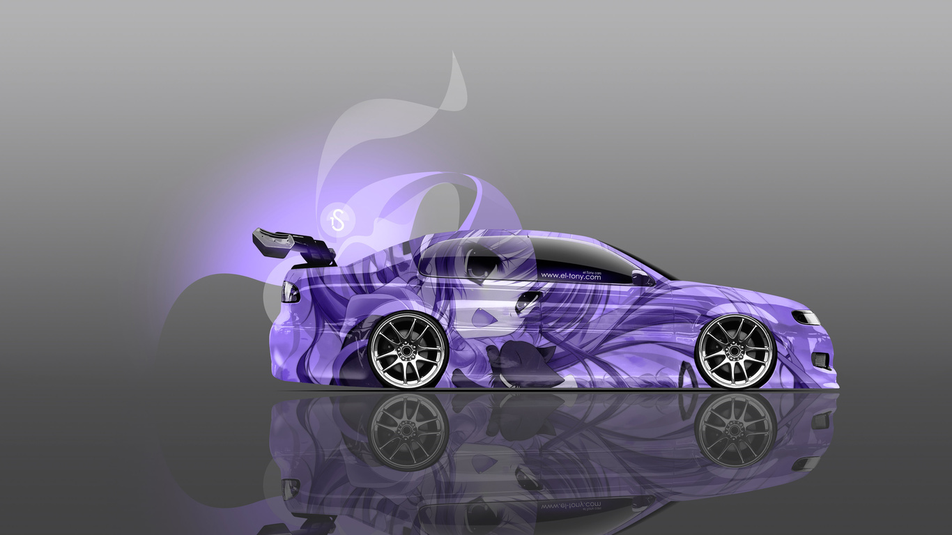 tony kokhan, toyota, aristo, jdm, anime, girl, aerography, tuning, violet, neon, effects, 4k, wallpapers, design, art, style, photoshop, el tony cars,  , , , , ,  , , , , , , 