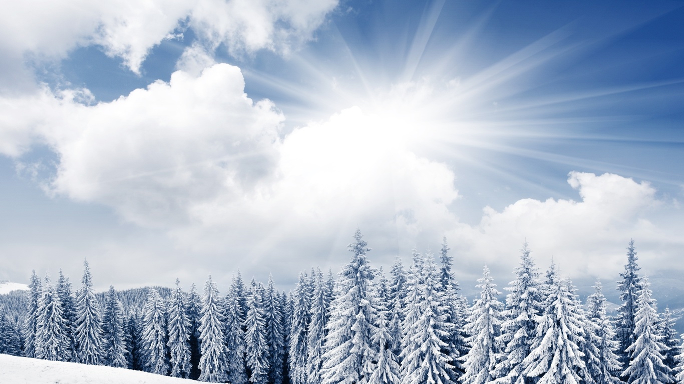 winter, mountain, snow, trees, sunlight, , , , , , , , , , , , 