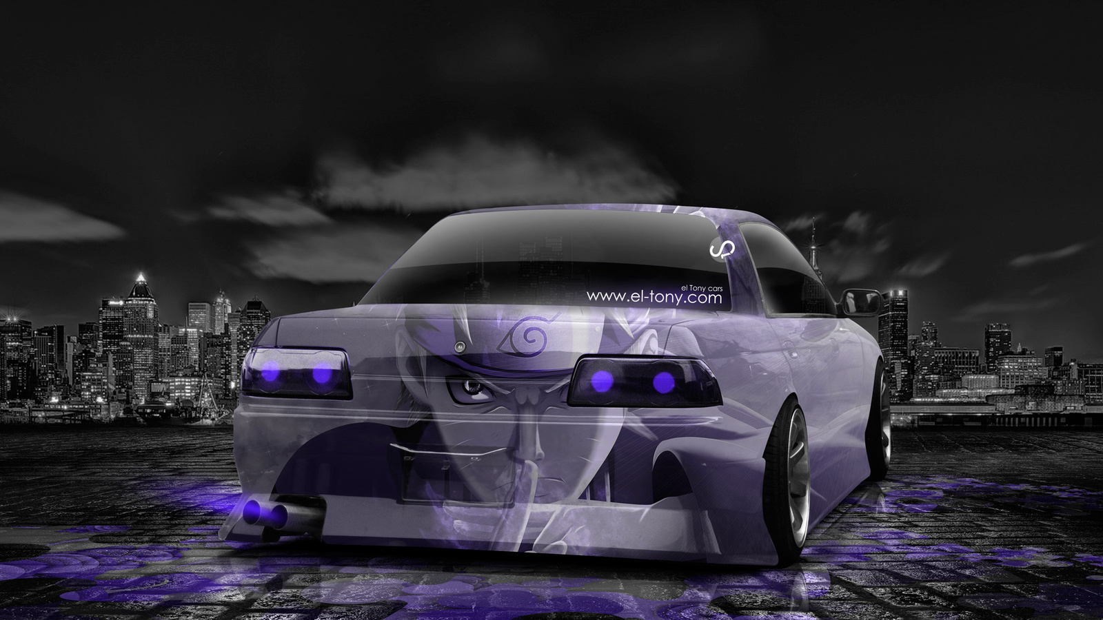 tony kokhan, nissan, skyline, gtr, r32, jdm, anime, aerography, violet, neon, car, night, city, japan, design, art, style, hd wallpapers, el tony cars, tuning,  , , , , , 32, 32 , , , , 