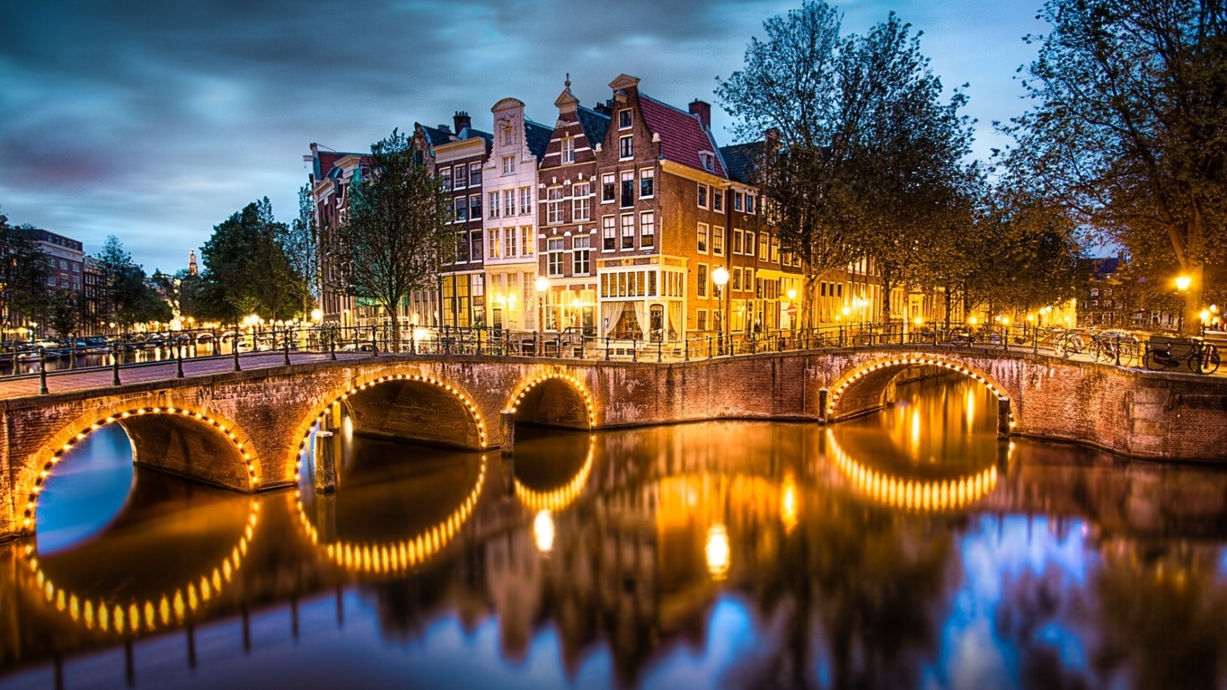 city, nihgt, light, river, builging, ,