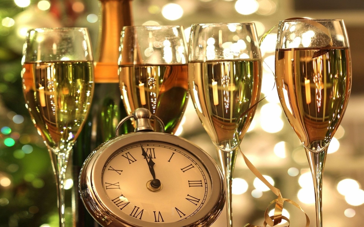 new year, wine, clock, drink