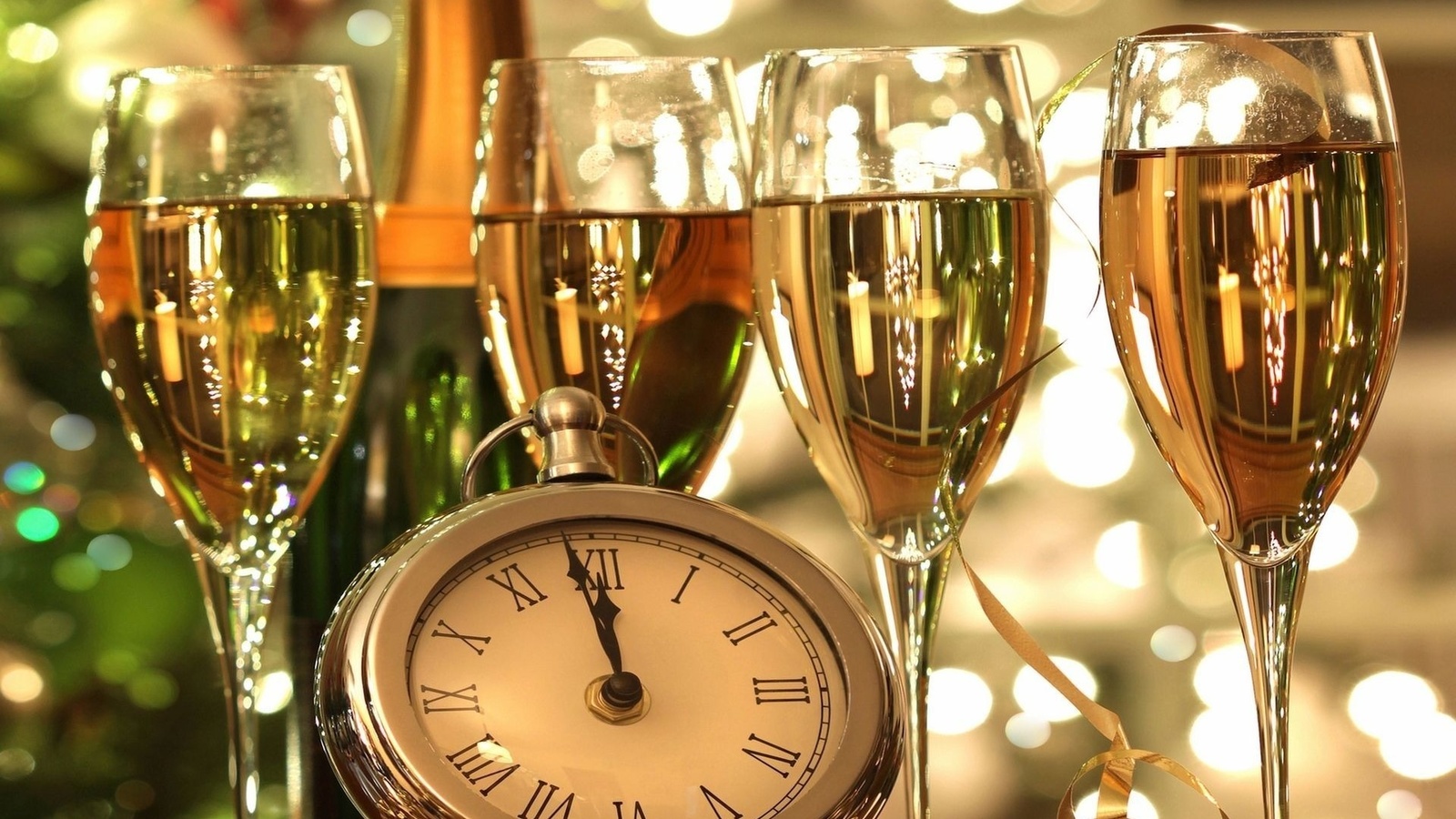 new year, wine, clock, drink