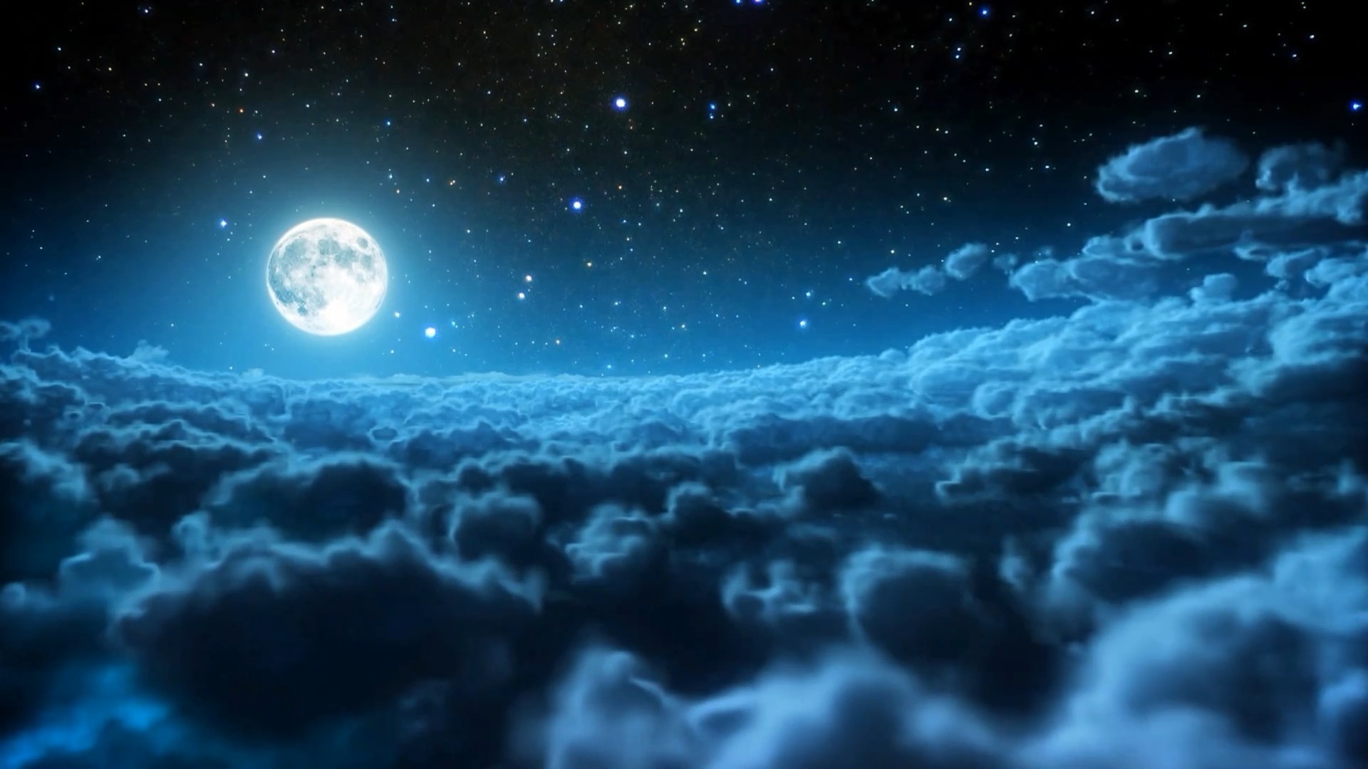 moon, cloudy, night, sky