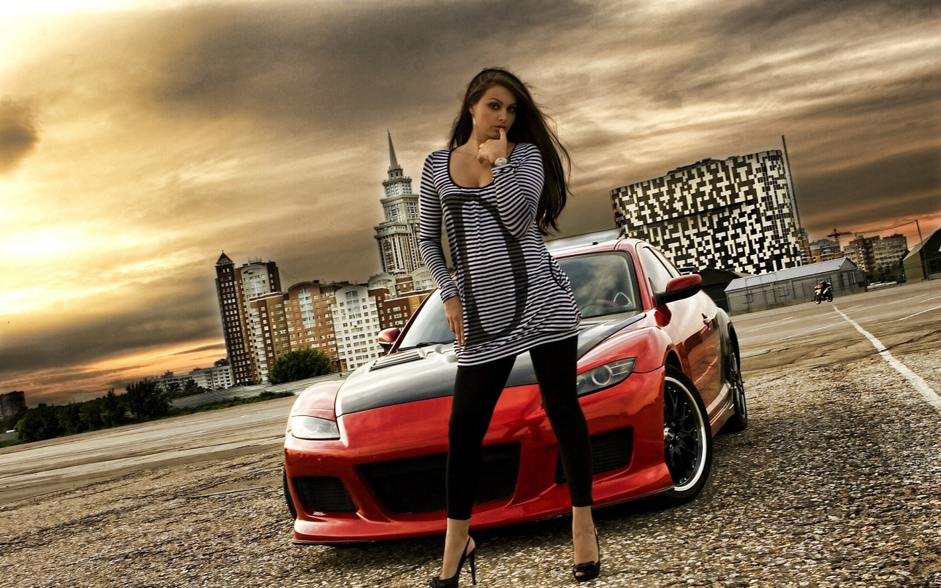 brunette, girl, legs, model, sexy, hot, beutiful, car