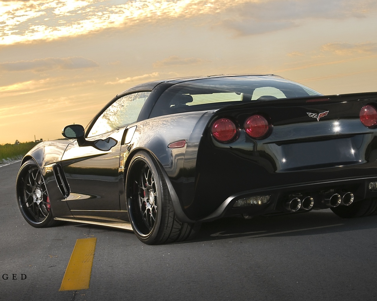 chevrolet, corvette, z06, black, 360 three sixty forged, , , ,  , , , 