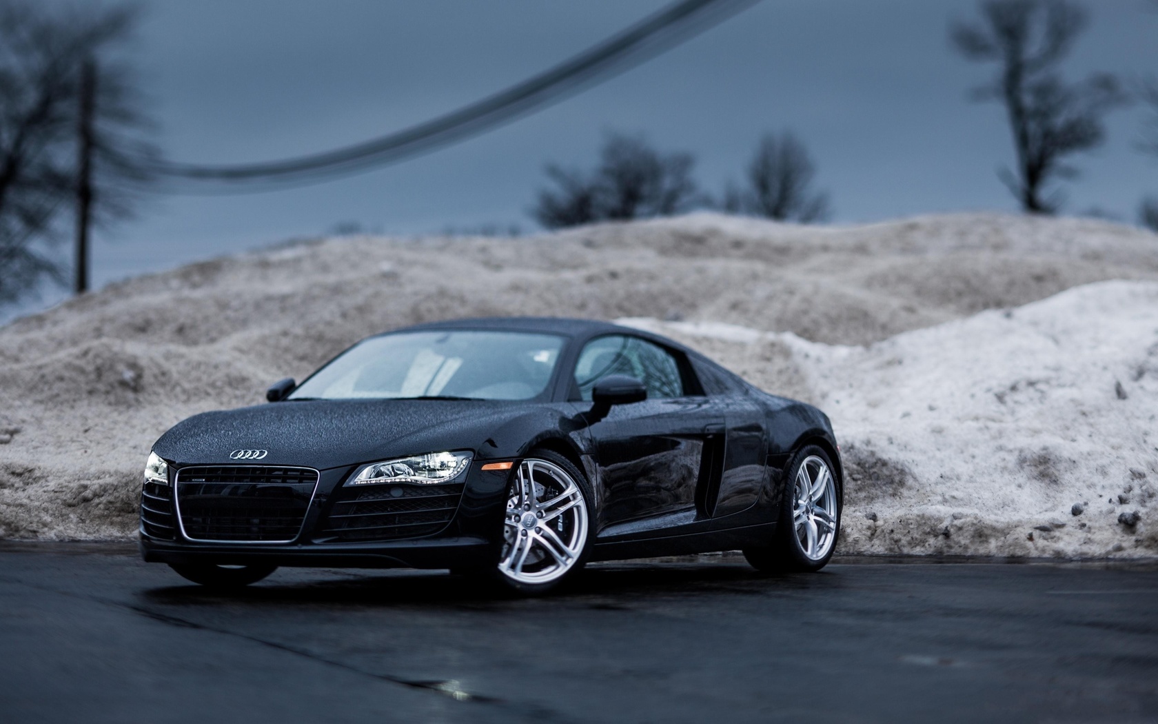 r8,  8, , roadster, rain, tilt shift, audi