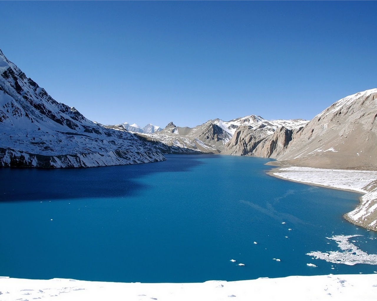 lake, mountain, tree, forest, water, sky, blue, beautiful