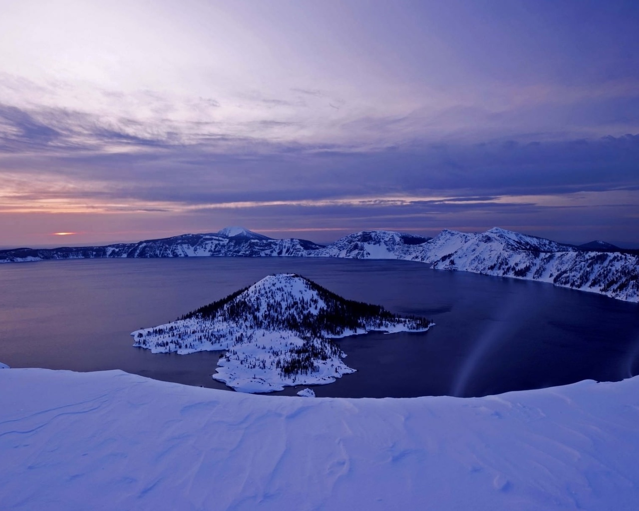 crate, lake, frozen, winter