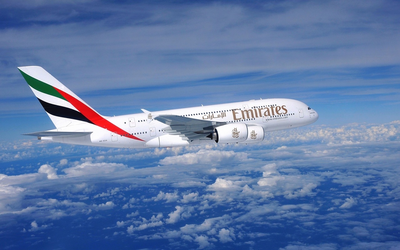 emirates, airlines, plane, fly, sky