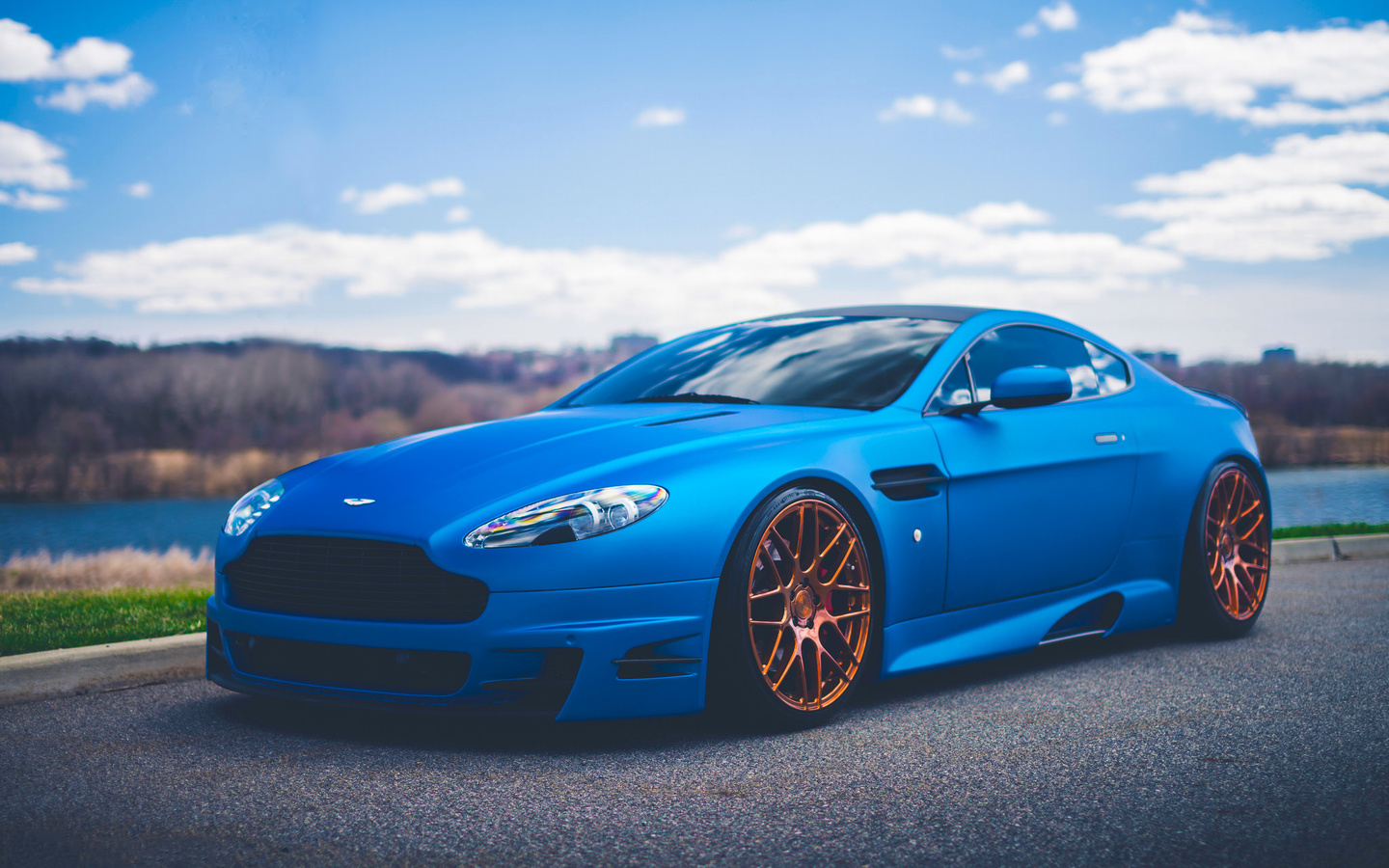 aston, martin, vantage, v12, blue, sport, car, , road, , , , aston martin, 