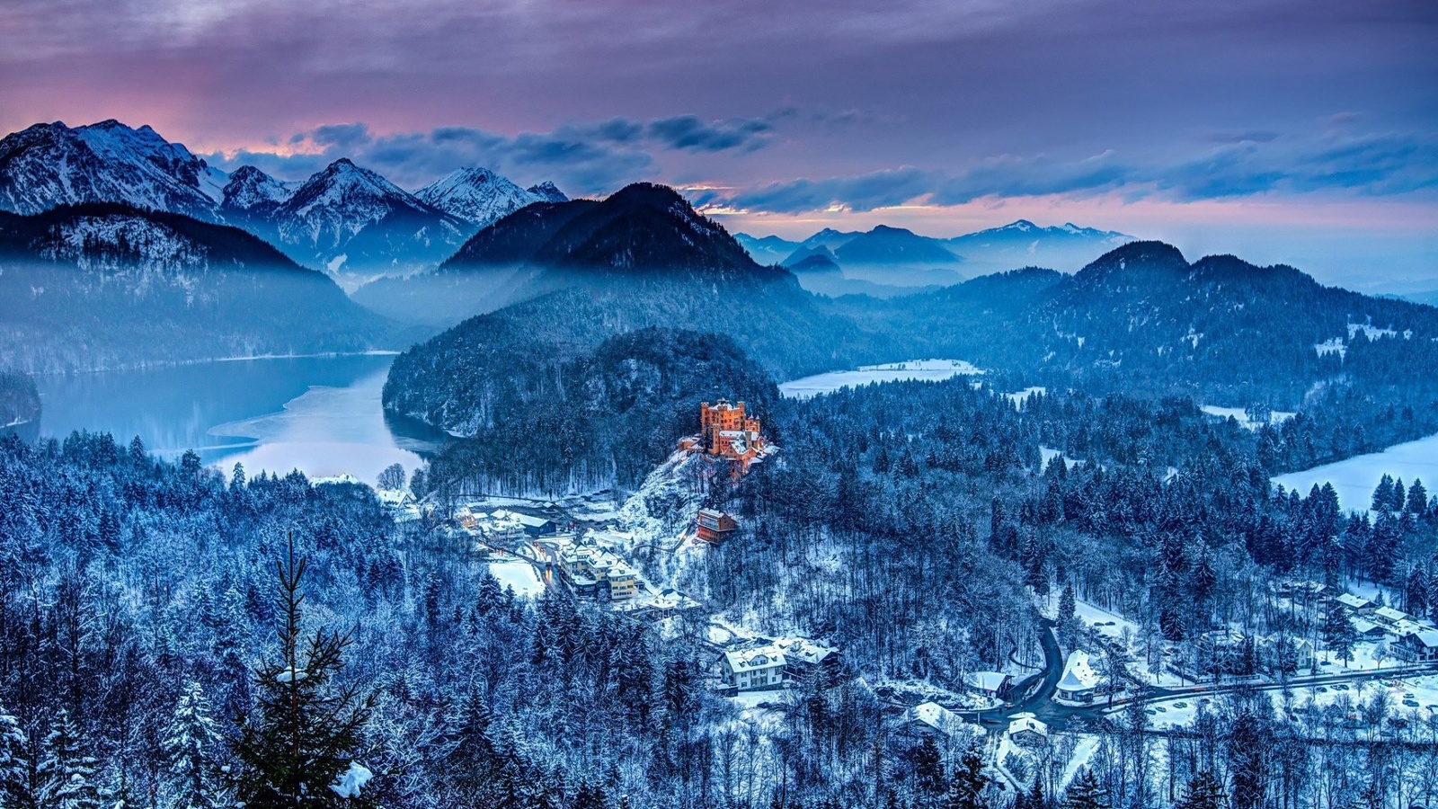 bavaria, germany, winter, castle