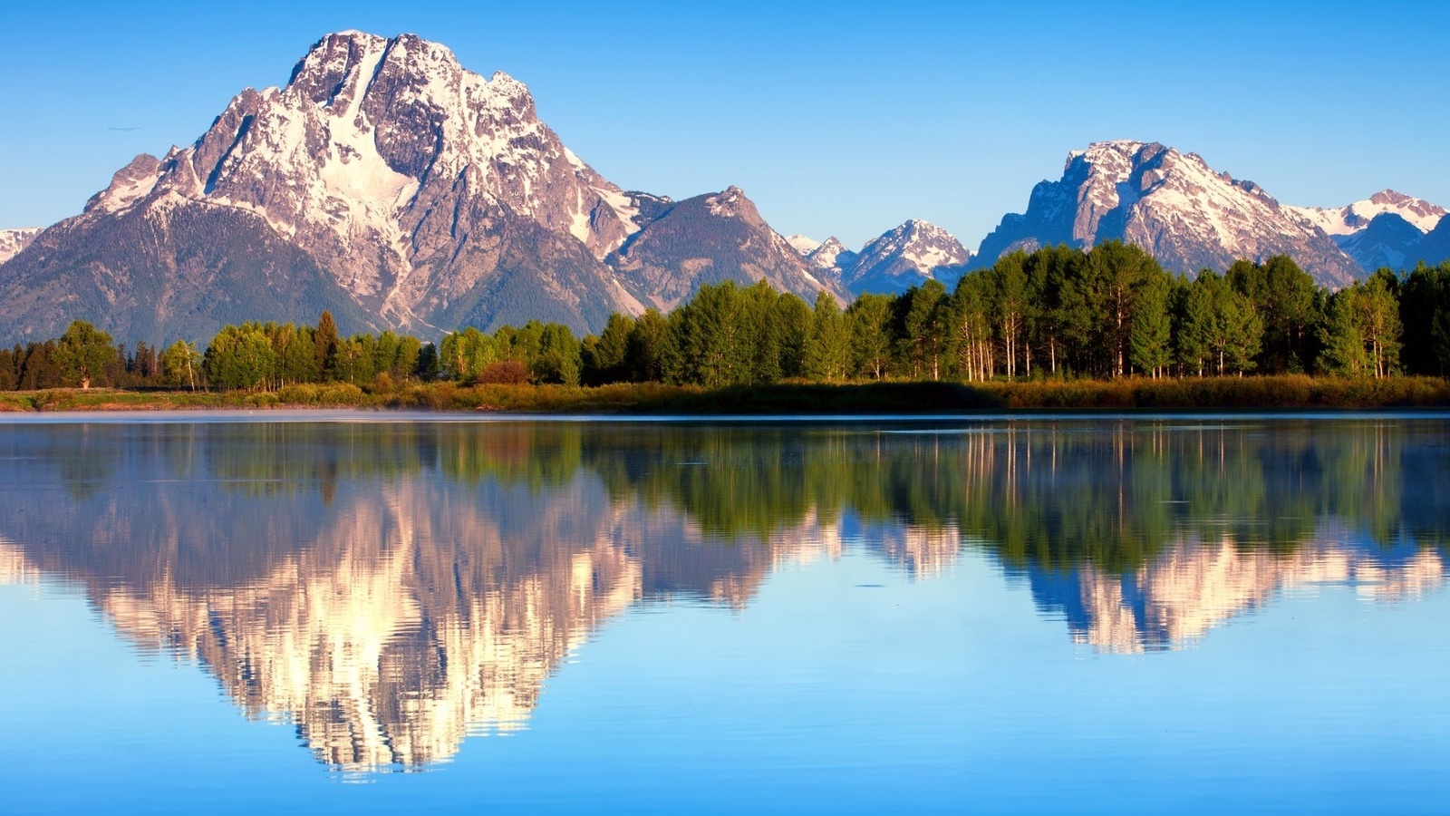 lake, mountain, tree, forest, water, sky, blue, beautiful